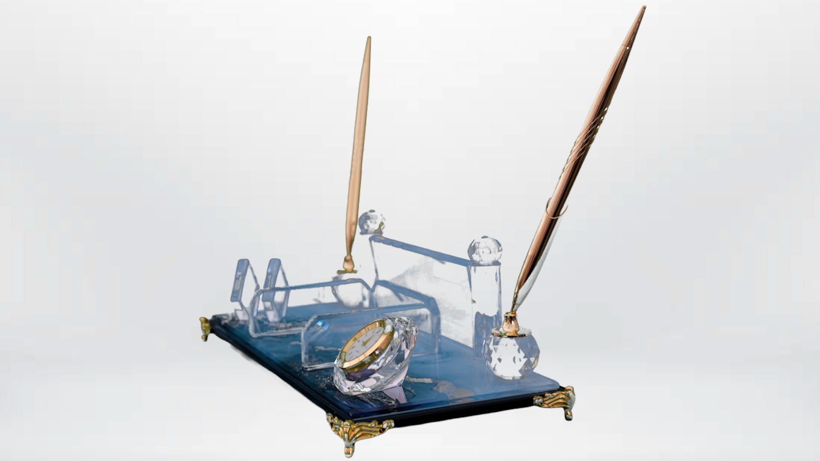 ✒️ Kristal Masaüstü Düzenleyici Set - E - Görsel 2